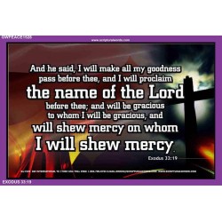 I WILL SHEW MERCY   Large Frame Scripture Wall Art   (GWPEACE1528)   