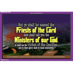 YE SHALL BE NAMED THE PRIESTS THE LORD   Bible Verses Framed Art Prints   (GWPEACE1546)   