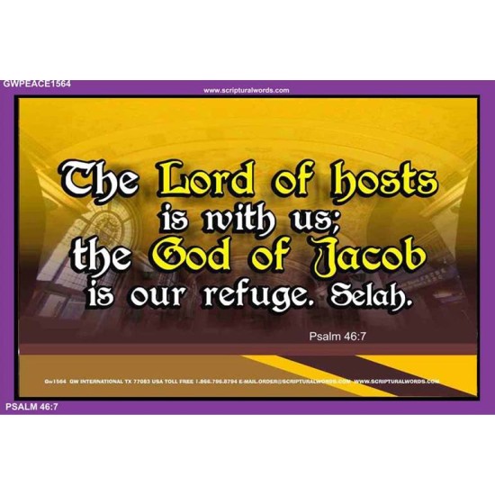 GOD OF JACOB IS OUR REFUGE   Framed Scripture    (GWPEACE1564)   