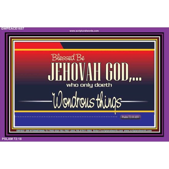 JEHOVAH GOD   Contemporary Christian Poster Framed   (GWPEACE1657)   