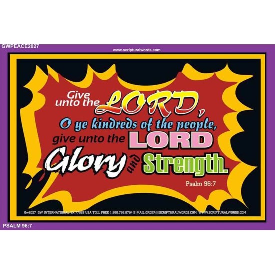 GIVE UNTO THE LORD   Bible Verse Acrylic Glass Frame   (GWPEACE2027)   