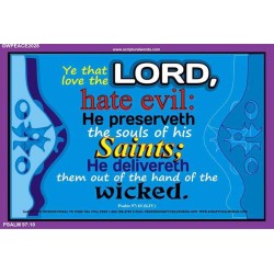 HE PRESERVETH THE SOULS OF HIS SAINTS   Bible Verses Wall Art Acrylic Glass Frame   (GWPEACE2028)   