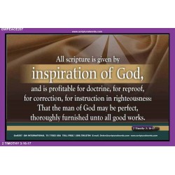 ALL SCRIPTURE IS GIVEN BY INSPIRATION OF GOD   Christian Quote Framed   (GWPEACE297)   