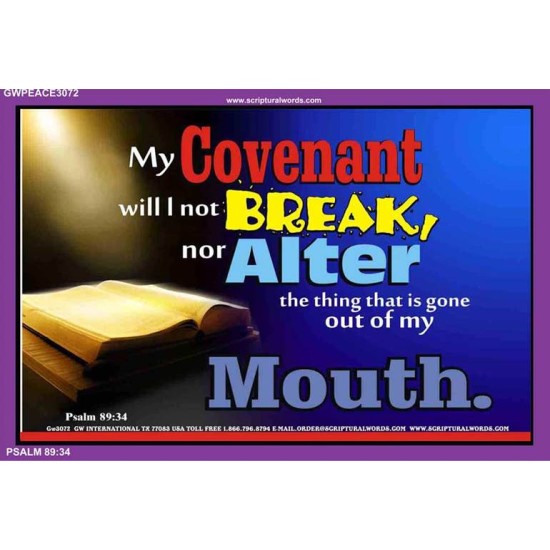 I WILL NOT BREAK MY COVENANT   Bathroom Wall Art   (GWPEACE3072)   