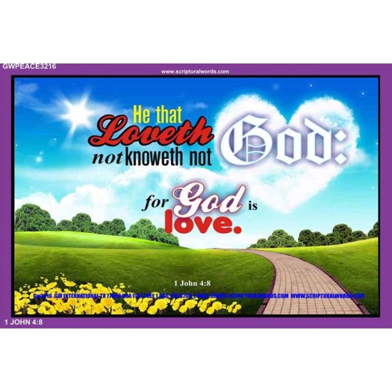 GOD IS LOVE   Scriptures Wall Art   (GWPEACE3216)   