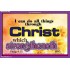 I CAN DO ALL THINGS THROUGH CHRIST   Frame Bible Verses Online   (GWPEACE3560)   "14x12"