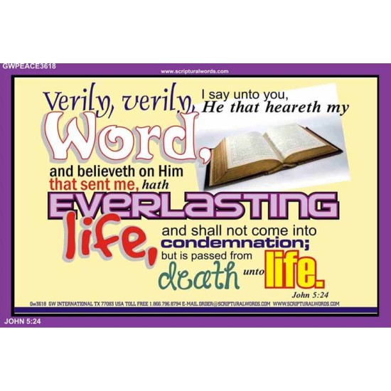 HE THAT HEARETH MY WORD   Scriptures Wall Art   (GWPEACE3618)   