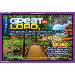 GREAT IS THE LORD   Christian Quotes Framed   (GWPEACE3668)   