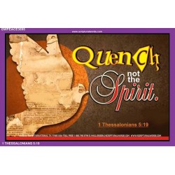 QUENCH NOT THE SPIRIT   Custom Framed Scriptural ArtWork   (GWPEACE3695)   