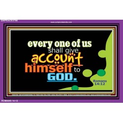 YOU SHALL GIVE ACCOUNT   Frame Scriptural Dcor   (GWPEACE3798)   
