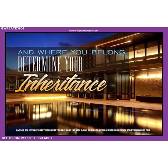 INHERITANCE   Bible Verses Wall Art Acrylic Glass Frame   (GWPEACE3954)   