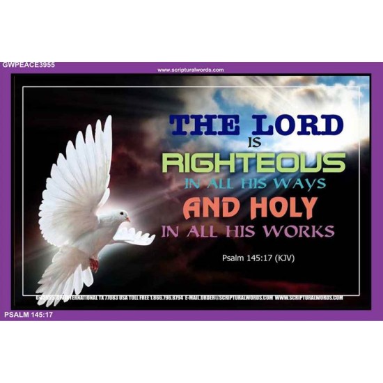 HOLY AND RIGHTEOUS   Bible Verses Poster   (GWPEACE3955)   