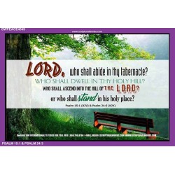 WHO SHALL ABIDE IN THY TABERNACLE   Decoration Wall Art   (GWPEACE4049)   