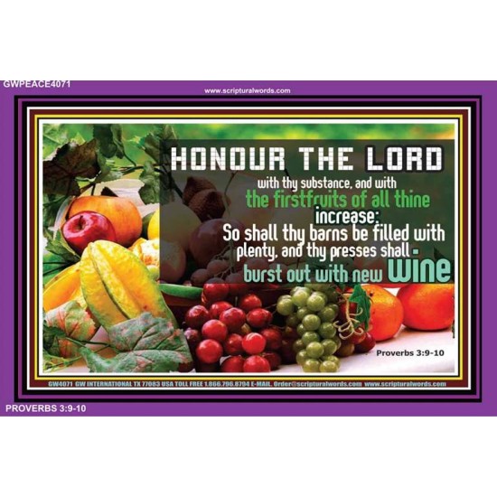 HONOUR THE LORD   Frame Large Wall Art   (GWPEACE4071)   