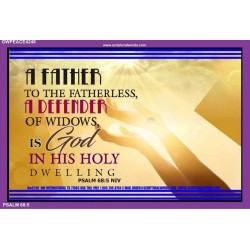 A FATHER TO THE FATHERLESS   Christian Quote Framed   (GWPEACE4248)   "14x12"