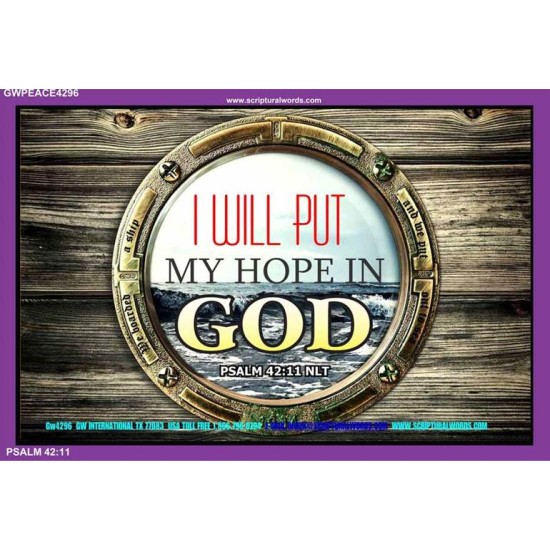 HOPE IN GOD   Bible Verses Framed Art   (GWPEACE4296)   