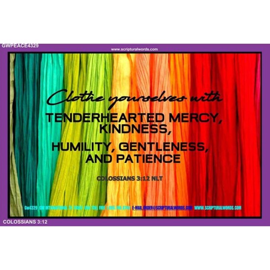 HUMILITY GENTLENESS AND PATIENCE   Framed Art Prints   (GWPEACE4329)   