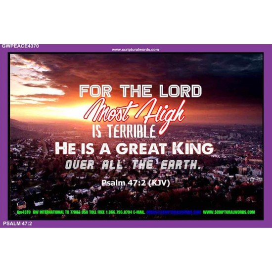 A GREAT KING   Christian Quotes Framed   (GWPEACE4370)   