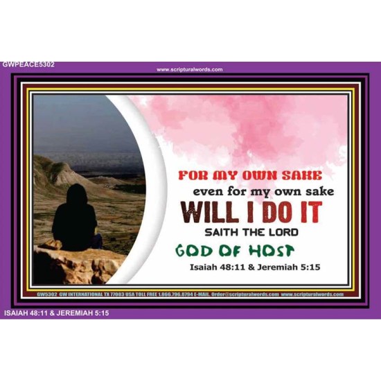 GOD OF HOST   Acrylic Glass Frame Scripture Art   (GWPEACE5302)   