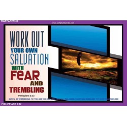 WORK OUT YOUR SALVATION   Biblical Art Acrylic Glass Frame   (GWPEACE5312)   