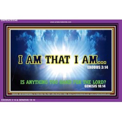 I AM THAT I AM   Bible Verses Wall Art Acrylic Glass Frame   (GWPEACE5346)   