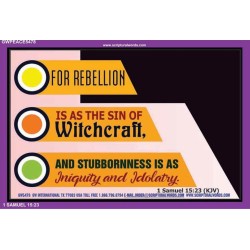 REBELLION AND WITCHCRAFT   Framed Guest Room Wall Decoration   (GWPEACE5478)   