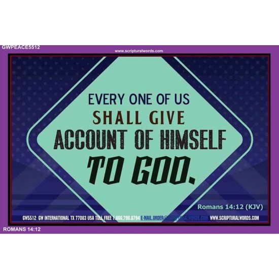 ACCOUNTABILITY   Christian Artwork Acrylic Glass Frame   (GWPEACE5512)   