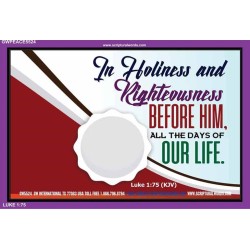 HOLINESS AND RIGHTEOUSNESS   Biblical Paintings Acrylic Glass Frame   (GWPEACE5524)   