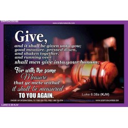 GIVE AND IT SHALL BE GIVEN   Bathroom Wall Art   (GWPEACE6388)   