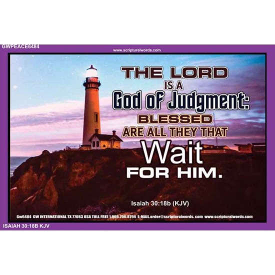 A GOD OF JUDGEMENT   Framed Bible Verse   (GWPEACE6484)   