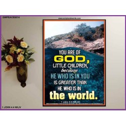 YOU ARE OF GOD   Bible Verse Poster for Home   (GWPEACE6514)   