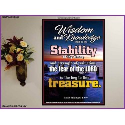 WISDOM AND KNOWLEDGE   Poster Bible Verses Online   (GWPEACE6563)   