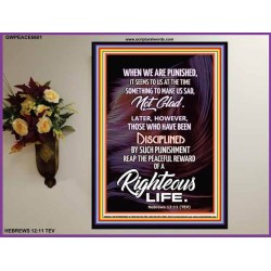 A RIGHTEOUS LIFE   Scripture Wall Art Poster   (GWPEACE6601)   