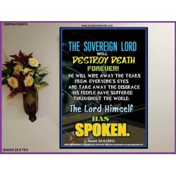 THE SOVEREIGN LORD   Scriptural Wall Art Poster   (GWPEACE6615)   