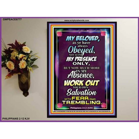 WORK OUT YOUR SALVATION   Christian Paintings Poster   (GWPEACE6777)   