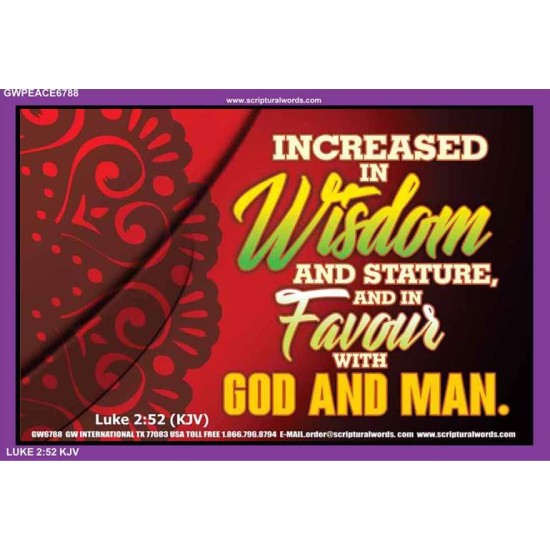 INCREASE IN WISDOM   Framed Bible Verses   (GWPEACE6788)   