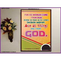 ALL THINGS ARE FROM GOD   Christian Quote Poster   (GWPEACE6882)   