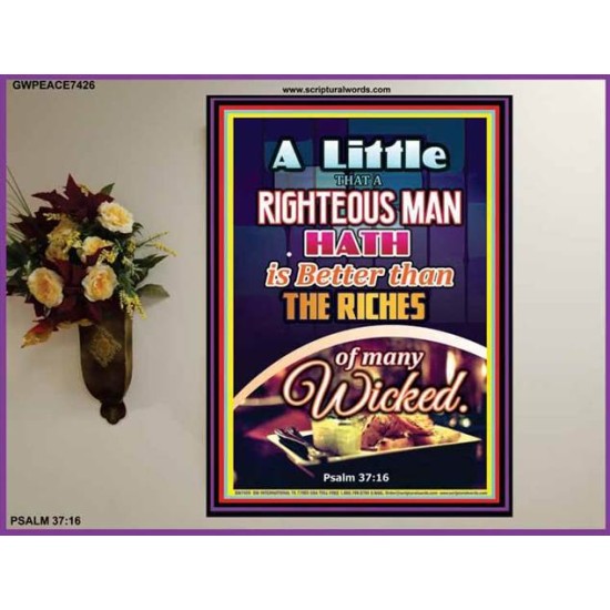 A RIGHTEOUS MAN   Printable Bible Verse to Print   (GWPEACE7426)   