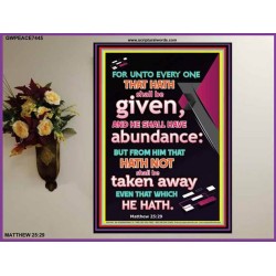 ABUNDANCE   Bible Verse Poster for Home Online   (GWPEACE7445)   