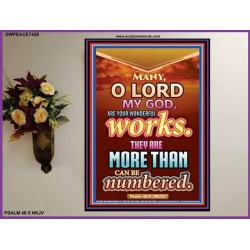 YOUR WONDERFUL WORKS   Poster Scripture Dcor   (GWPEACE7458)   
