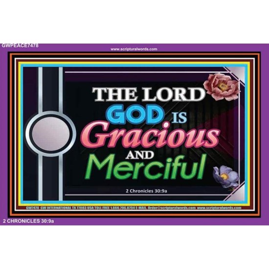 GRACIOUS AND MERCIFUL   Bible Verse Framed for Home Online   (GWPEACE7478)   