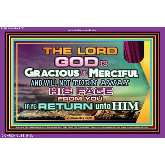 GRACIOUS AND MERCIFUL   Bible Verse Framed for Home Online   (GWPEACE7479)   