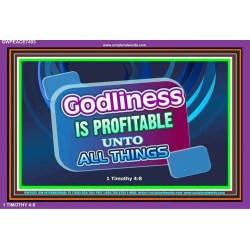 GODLINESS   Framed Scripture Dcor   (GWPEACE7493)   