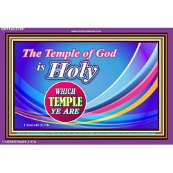 YE ARE GODS TEMPLE   Frame Bible Verse Art    (GWPEACE7497)   