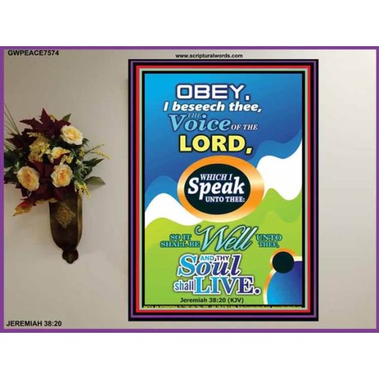 THE VOICE OF THE LORD   Scripture Art Poster   (GWPEACE7574)   