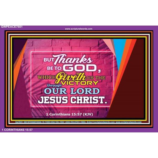 VICTORY IN CHRIST   Bible Verse Frame Online   (GWPEACE7601)   