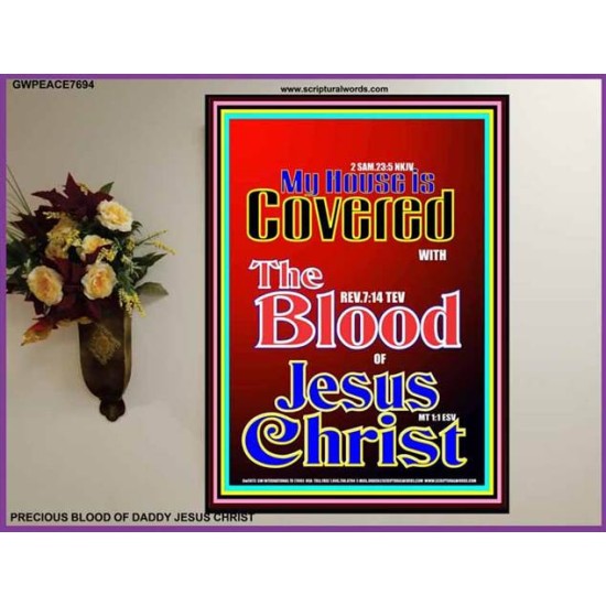 THE BLOOD OF JESUS   Scriptural Verse Frame   (GWPEACE7694)   