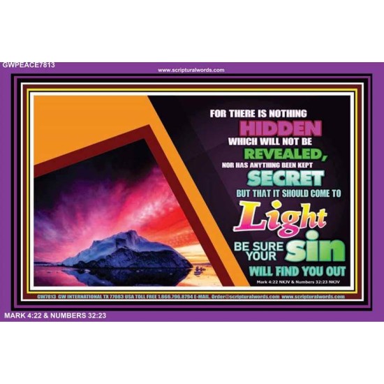 ALL SHALL BE REVEALED   Frame Scripture    (GWPEACE7813)   