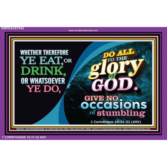 ALL THE GLORY OF GOD   Framed Scripture Art   (GWPEACE7842)   