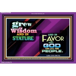 FAVOR WITH GOD   Bible Verse Wall Art Frame   (GWPEACE7858)   "14x12"